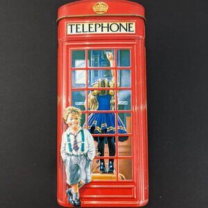 Churchill's Confectionary Telephone Kiosk Money Box Coin Bank Made in UK EUC